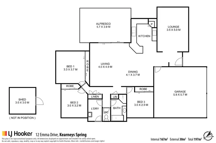 Floorplan of Homely house listing, 12 Emma Drive, Kearneys Spring QLD 4350
