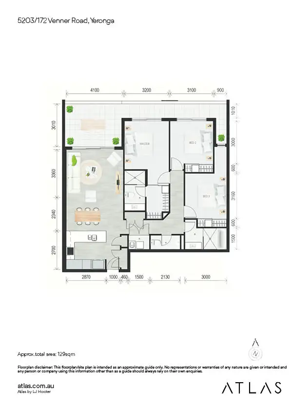 Floorplan of Homely unit listing, 5203/172 Venner Road, Yeronga QLD 4104