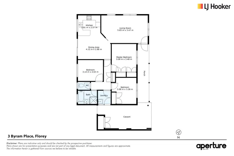 Floorplan of Homely house listing, 3 Byram Place, Florey ACT 2615