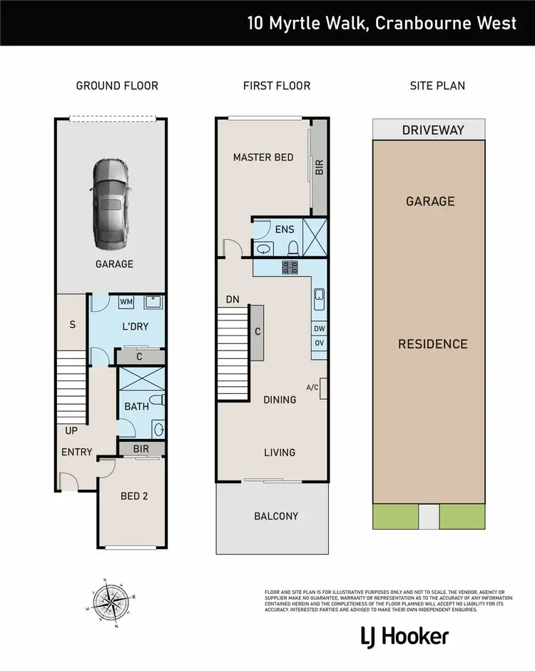 Floorplan of Homely townhouse listing, 10 Myrtle Walk, Cranbourne West VIC 3977