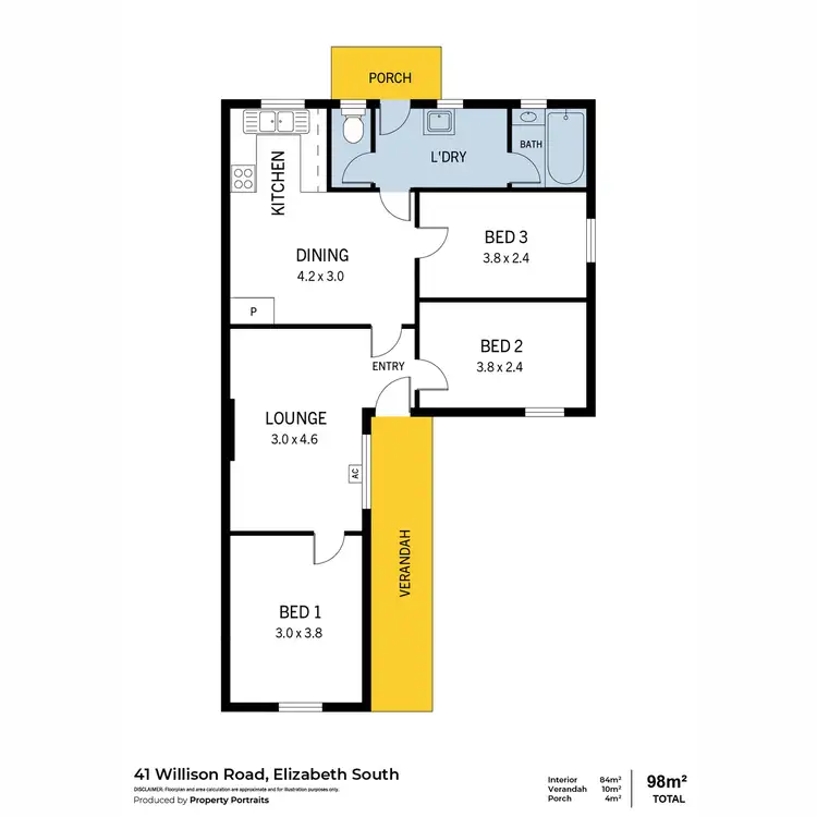 Floorplan of Homely house listing, 41 Willison Road, Elizabeth South SA 5112