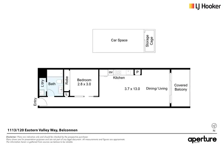 Floorplan of Homely apartment listing, 1113/120 Eastern Valley Way, Belconnen ACT 2617