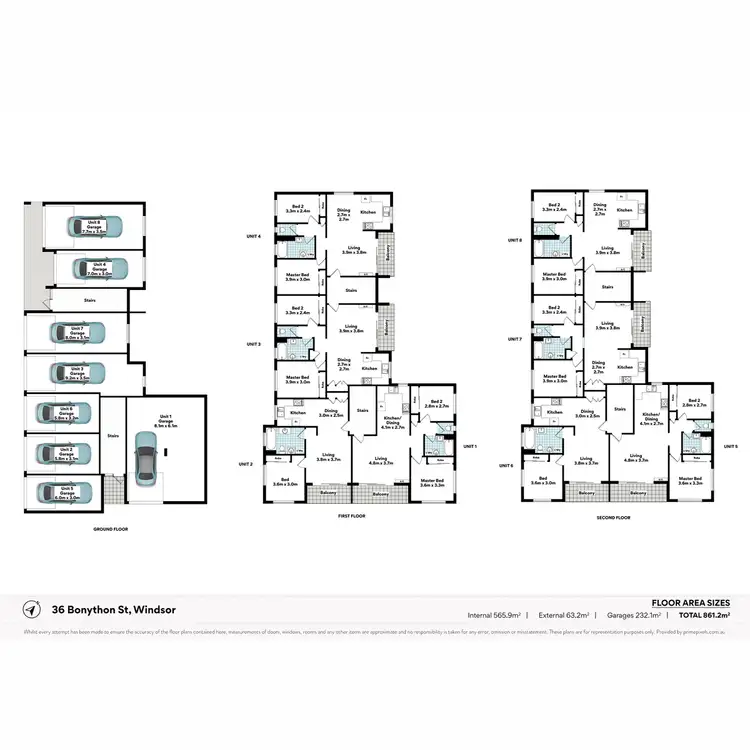 Floorplan of Homely block of units listing, 1-8/36 Bonython Street, Windsor QLD 4030