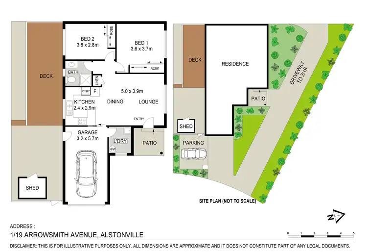 Floorplan of Homely semi-detached listing, Unit 1/19 Arrowsmith Avenue, Alstonville NSW 2477