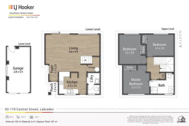 Floorplan of Homely townhouse listing, 92/170 Central Street, Labrador QLD 4215