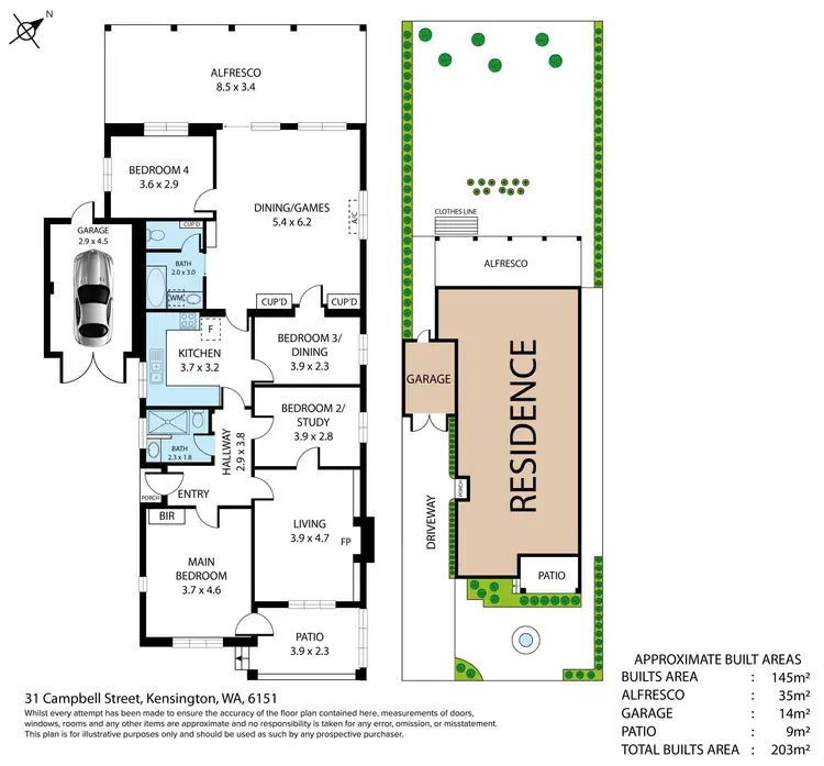 Floorplan of Homely house listing, 31 Campbell Street, Kensington WA 6151