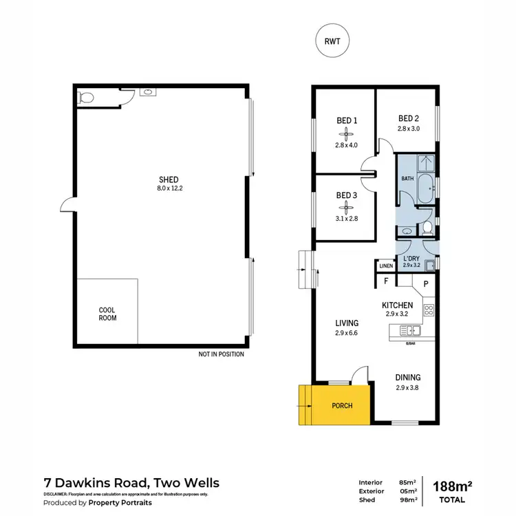 Floorplan of Homely house listing, 7 Dawkins Road, Two Wells SA 5501
