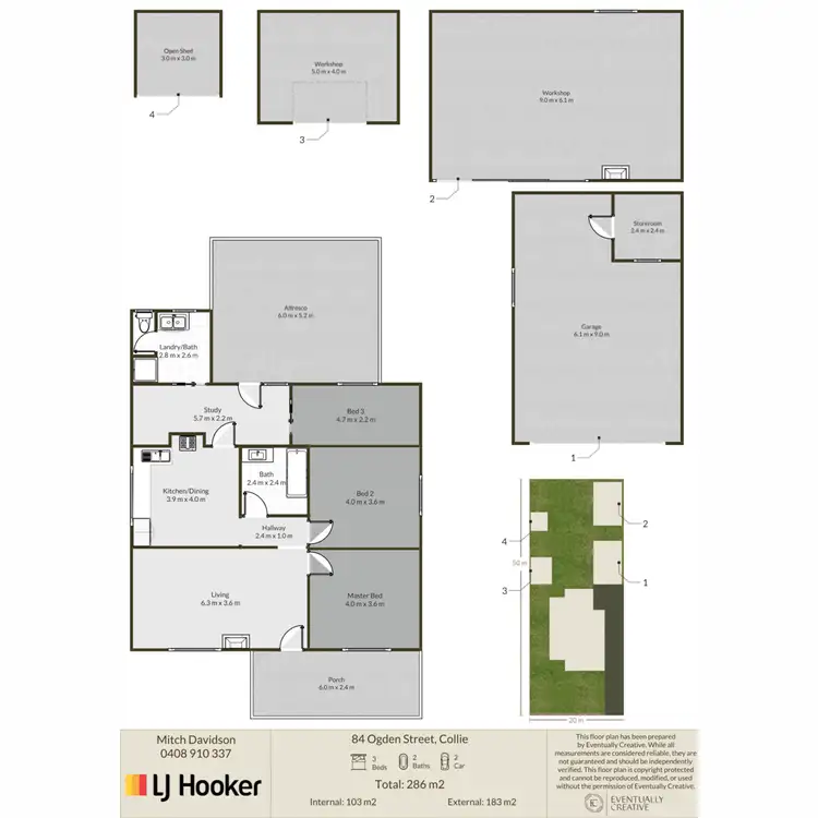 Floorplan of Homely house listing, 84 Ogden Street, Collie WA 6225