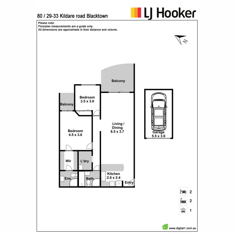 Floorplan of Homely unit listing, 80/29-33 Kildare Road, Blacktown NSW 2148