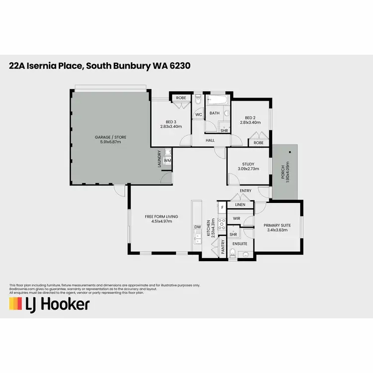 Floorplan of Homely house listing, 22A Isernia Place, South Bunbury WA 6230