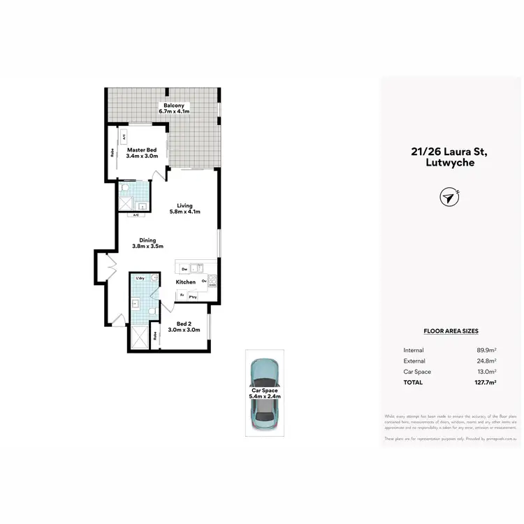 Floorplan of Homely apartment listing, 21/26 Laura Street, Lutwyche QLD 4030