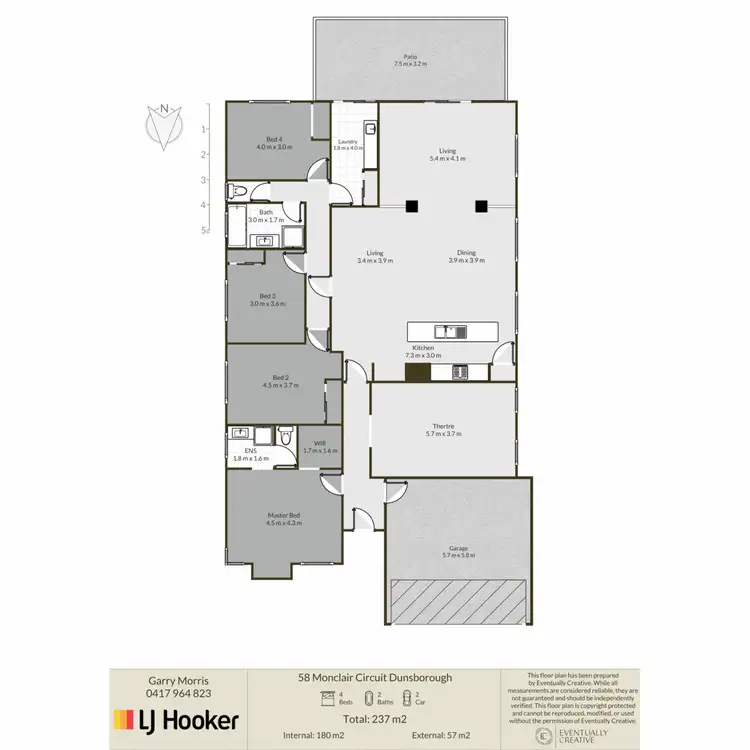 Floorplan of Homely house listing, 58 Monclair Circuit, Dunsborough WA 6281