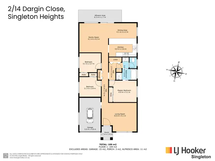 Floorplan of Homely villa listing, 2/14 Dargin Close, Singleton NSW 2330