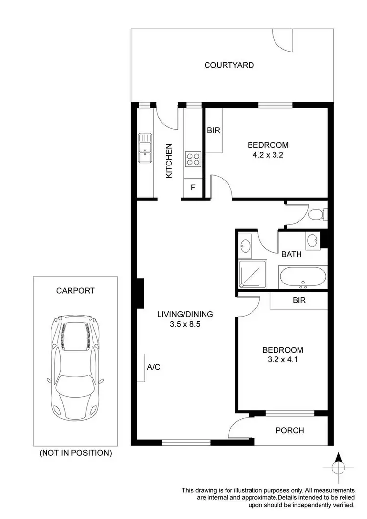 Floorplan of Homely unit listing, 4/11 Winifred Street, Adelaide SA 5000