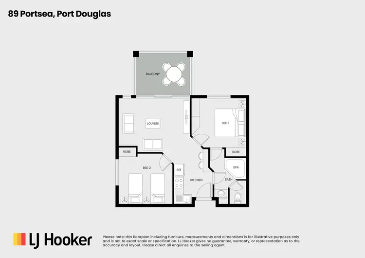 Floorplan of Homely unit listing, 89 Portsea/70-76 Davidson Street, Port Douglas QLD 4877