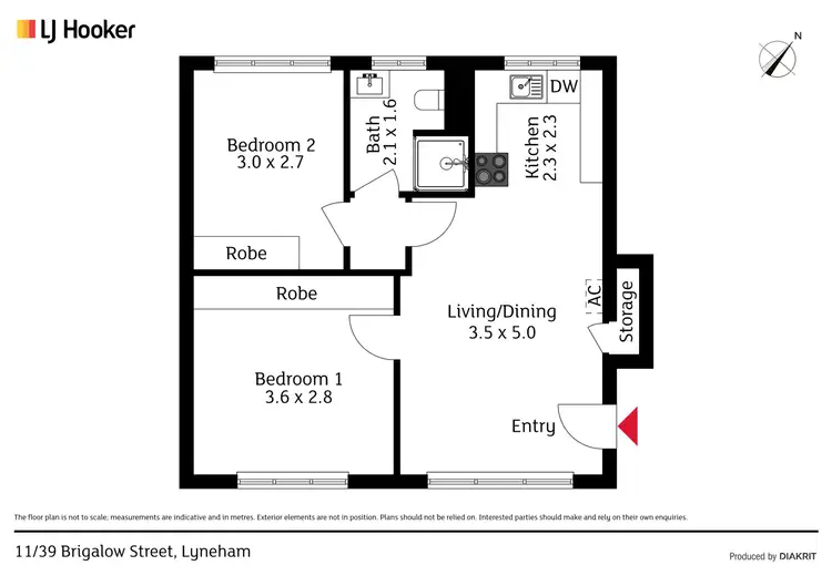 Floorplan of Homely unit listing, 11/39 Brigalow Street, O'connor ACT 2602
