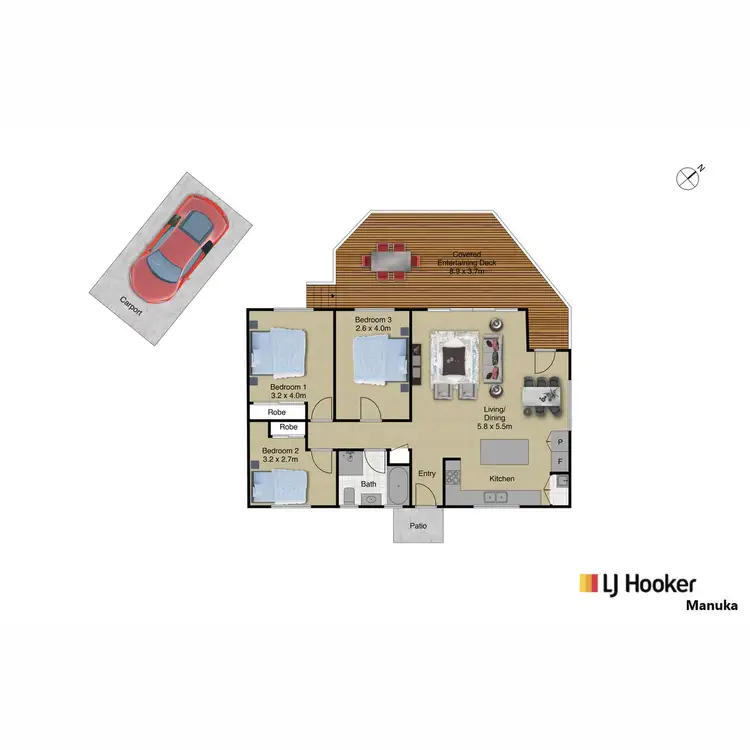 Floorplan of Homely house listing, 80A Arndell Street, Macquarie ACT 2614