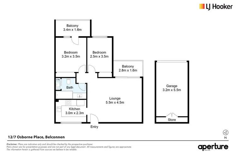 Floorplan of Homely unit listing, 12/7 Osborne Place, Belconnen ACT 2617
