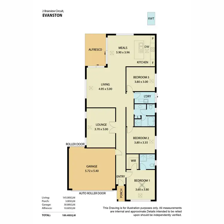Floorplan of Homely house listing, 2 Braeview Circuit, Evanston SA 5116