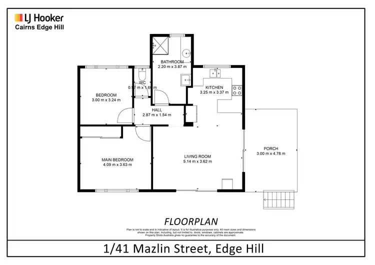 Floorplan of Homely unit listing, 1/41 Mazlin Street, Edge Hill QLD 4870