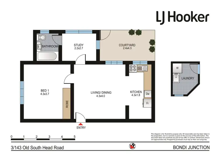 Floorplan of Homely apartment listing, 3/143 Old South Head Road, Bondi Junction NSW 2022