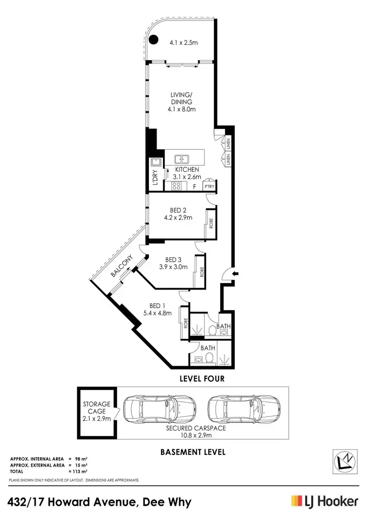 Floorplan of Homely apartment listing, 432/17 Howard Avenue, Dee Why NSW 2099
