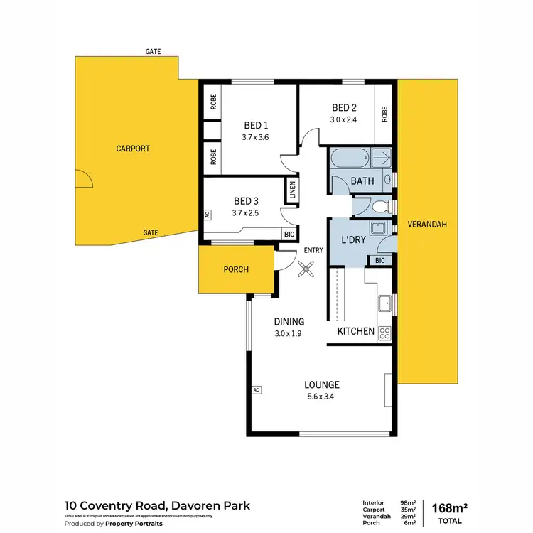 Floorplan of Homely house listing, 10 Coventry Road, Davoren Park SA 5113