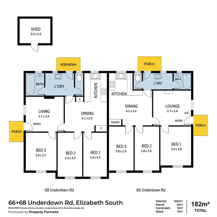 Floorplan of Homely house listing, 66 & 68 Underdown Road, Elizabeth South SA 5112