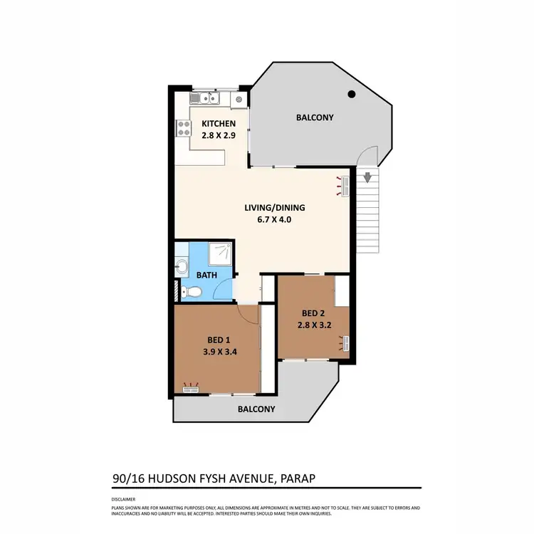 Floorplan of Homely apartment listing, 90/16 Hudson Fysh Avenue, Parap NT 820