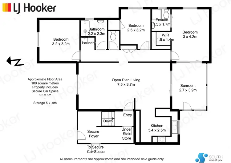 Floorplan of Homely unit listing, 1/10 Peninsula Drive, North Batemans Bay NSW 2536