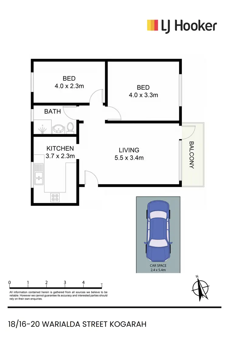 Floorplan of Homely apartment listing, 18/16-20 Warialda Street, Kogarah NSW 2217