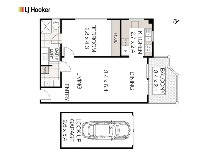 Floorplan of Homely unit listing, 17/1-5 Penkivil Street, Willoughby NSW 2068