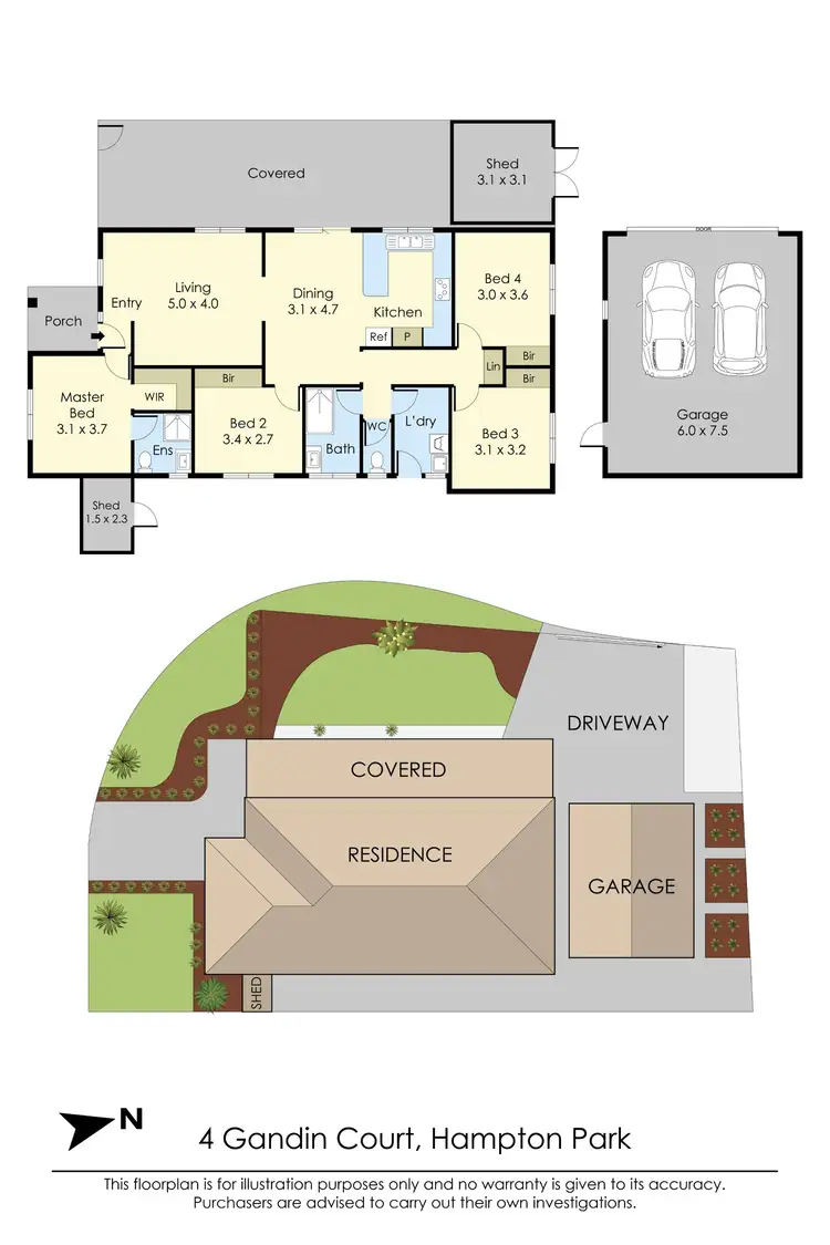 Floorplan of Homely house listing, 4 Gandin Court, Hampton Park VIC 3976