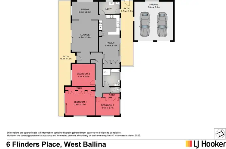 Floorplan of Homely house listing, 6 Flinders Place, West Ballina NSW 2478