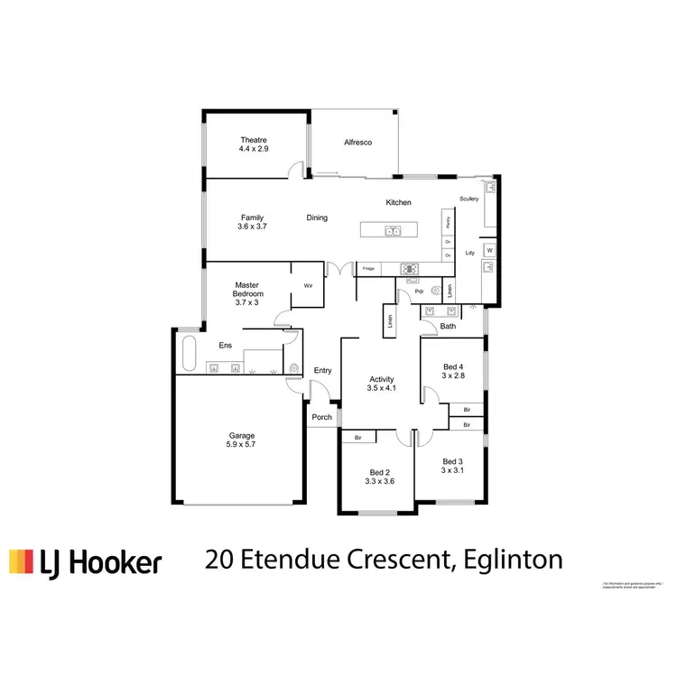 Floorplan of Homely house listing, 20 Etendue Crescent, Eglinton WA 6034