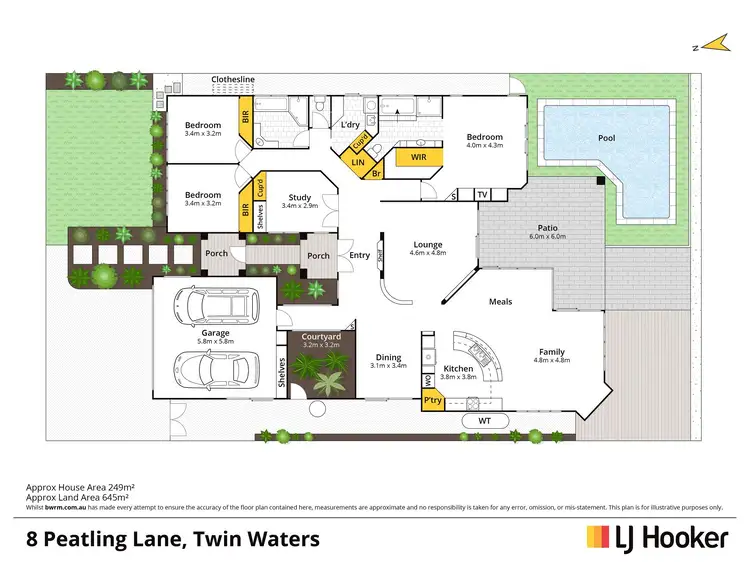 Floorplan of Homely house listing, 8 Peatling Lane, Twin Waters QLD 4564