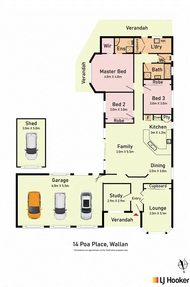 Floorplan of Homely house listing, 14 Poa Place, Wallan VIC 3756