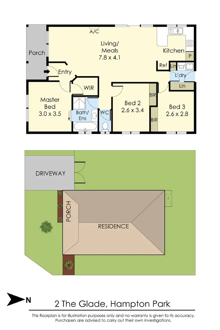 Floorplan of Homely house listing, 2 The Glade, Hampton Park VIC 3976