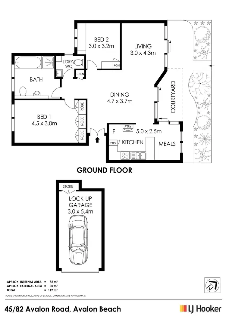 Floorplan of Homely retirement listing, 45/82 Avalon Parade, Avalon Beach NSW 2107