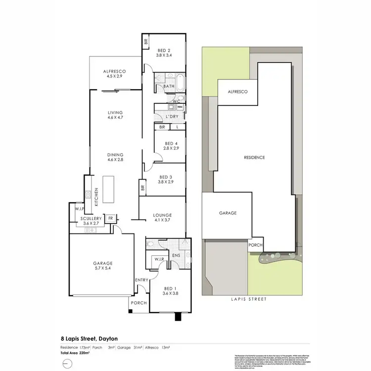 Floorplan of Homely house listing, 8 Lapis Street, Dayton WA 6055