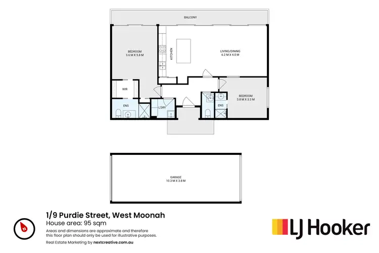 Floorplan of Homely unit listing, Unit 1/9 Purdie Street, West Moonah TAS 7009
