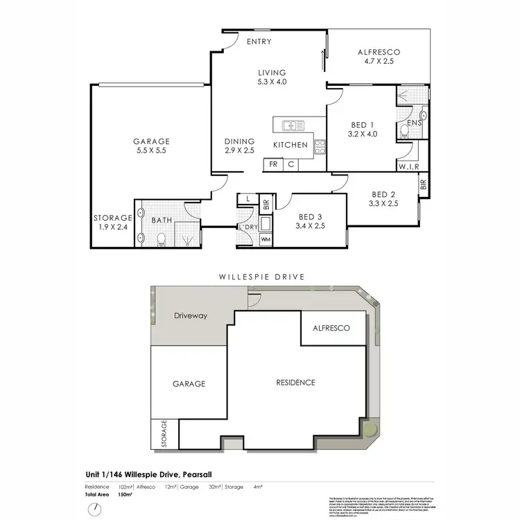 Floorplan of Homely villa listing, 1/146 Willespie Drive, Pearsall WA 6065