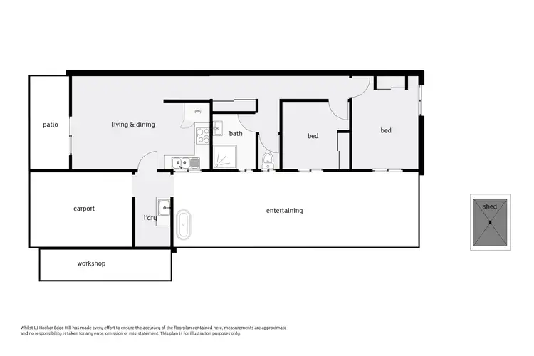 Floorplan of Homely semi-detached listing, 2/12 Valmadre Street, Caravonica QLD 4878