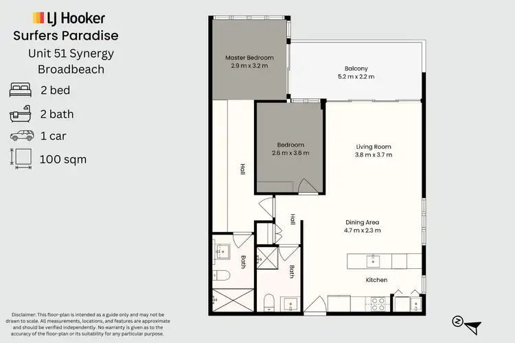 Floorplan of Homely apartment listing, 51/2729 Gold Coast Highway, Broadbeach QLD 4218