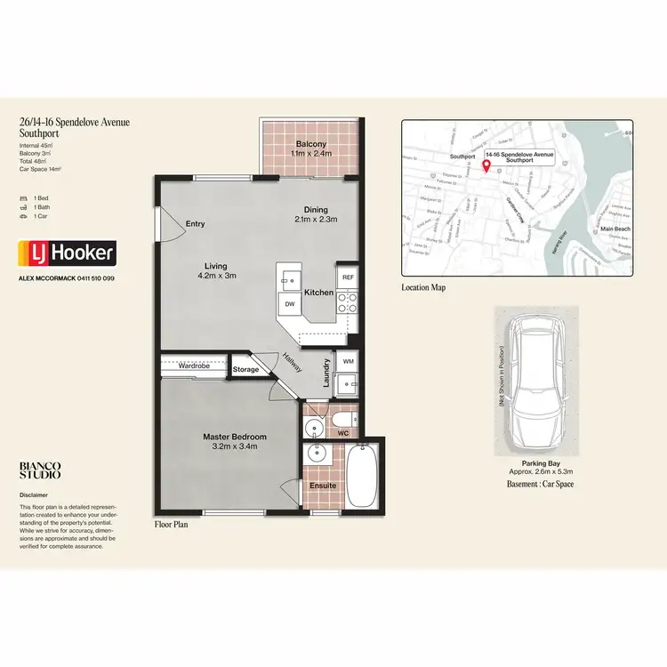 Floorplan of Homely unit listing, 26/14-16 Spendelove Avenue, Southport QLD 4215