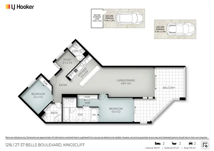 Floorplan of Homely unit listing, 1216/27-37 Bells Boulevard, Kingscliff NSW 2487