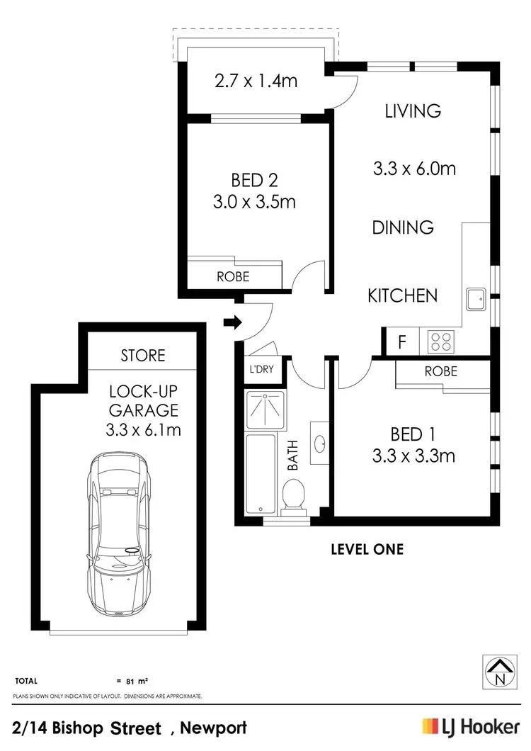 Floorplan of Homely apartment listing, 2/14 Bishop Street, Newport NSW 2106