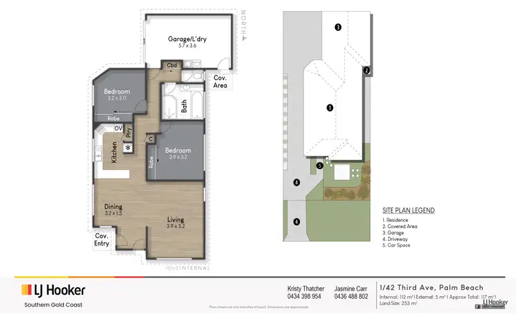 Floorplan of Homely semi-detached listing, 1/42 Third Avenue, Palm Beach QLD 4221