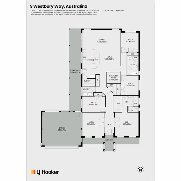 Floorplan of Homely house listing, 9 Westbury Way, Australind WA 6233