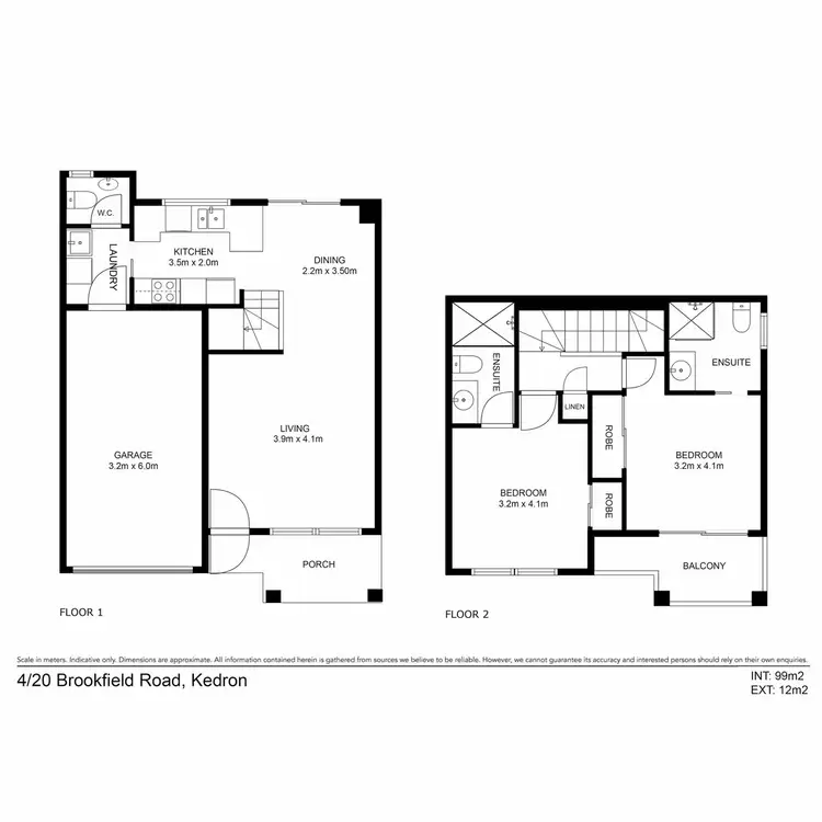 Floorplan of Homely townhouse listing, 4/20 Brookfield Road, Kedron QLD 4031
